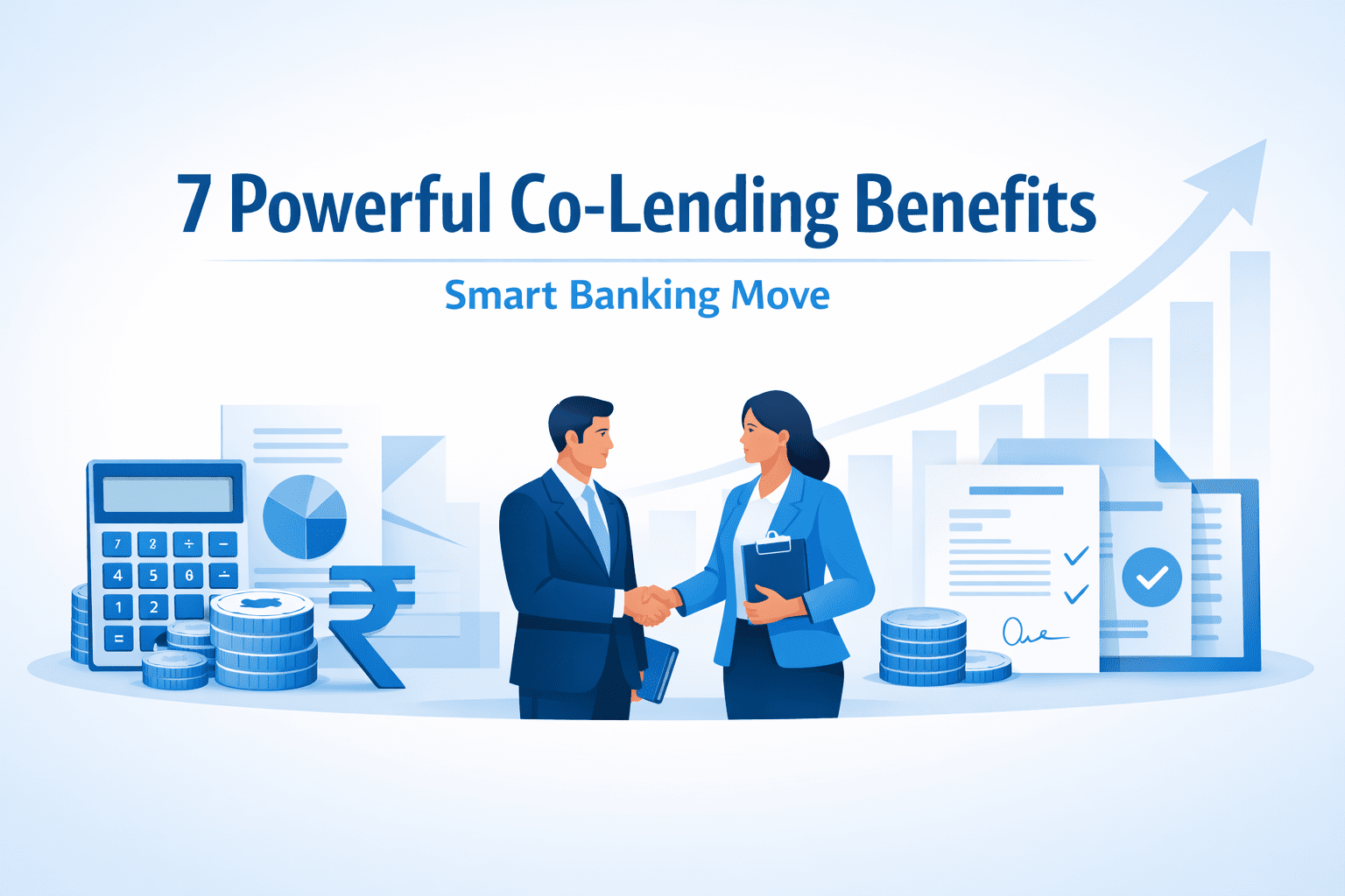 Co-lending model in India showing bank and NBFC partnership structure