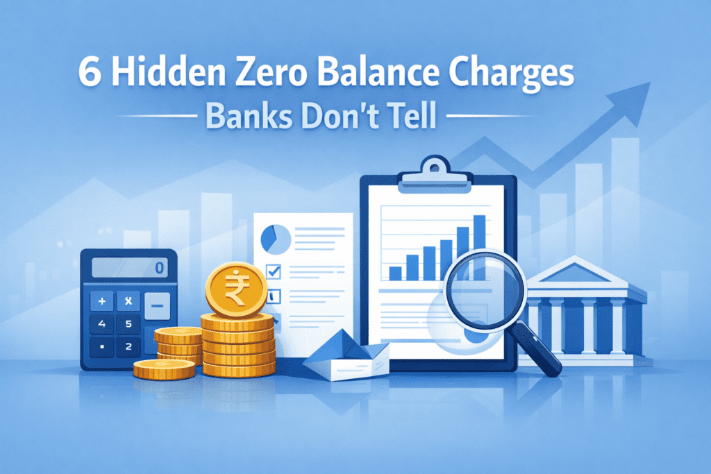 Hidden Bankcharges in zero balance savings account in India
