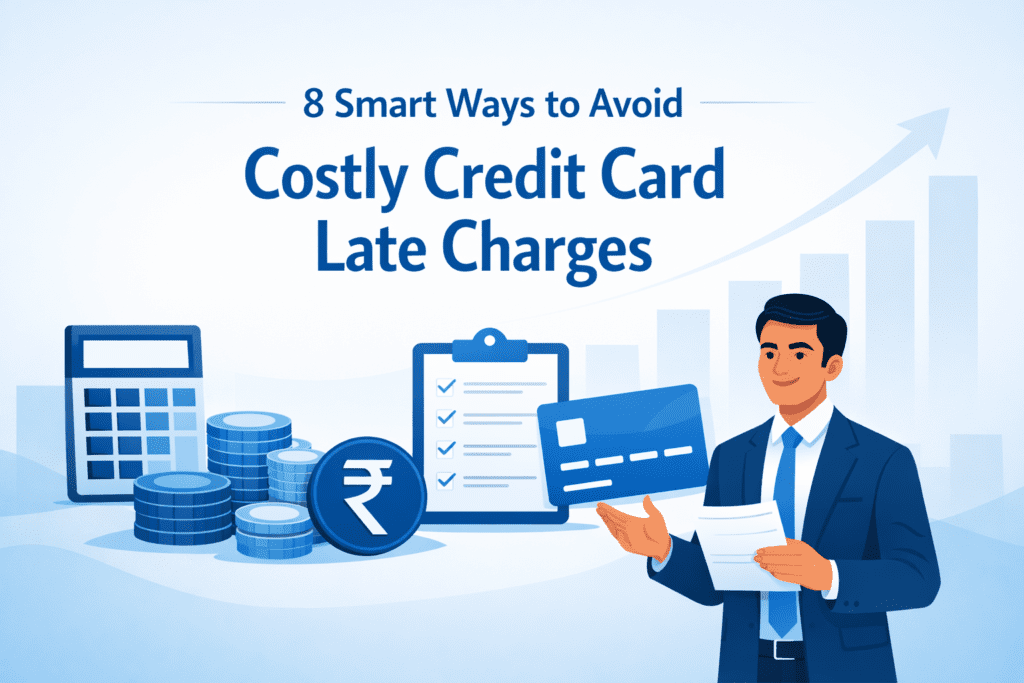 Charges can hurt your finances. Learn 8 smart ways to stop costly credit card late fees and protect your CIBIL score in India.